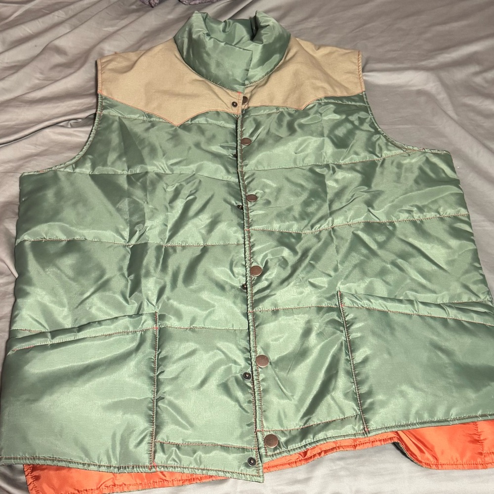 Birdwell Beach Britches Cayon Puffer Vest Olive California Vibe Beach Mens XXXL